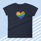 Rainbow Heart Women's Short Sleeve T-Shirt